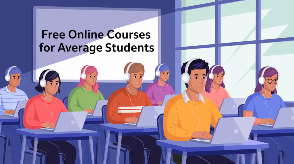 Read more about the article Top 5 Free Online Courses For Average Students in India 2024