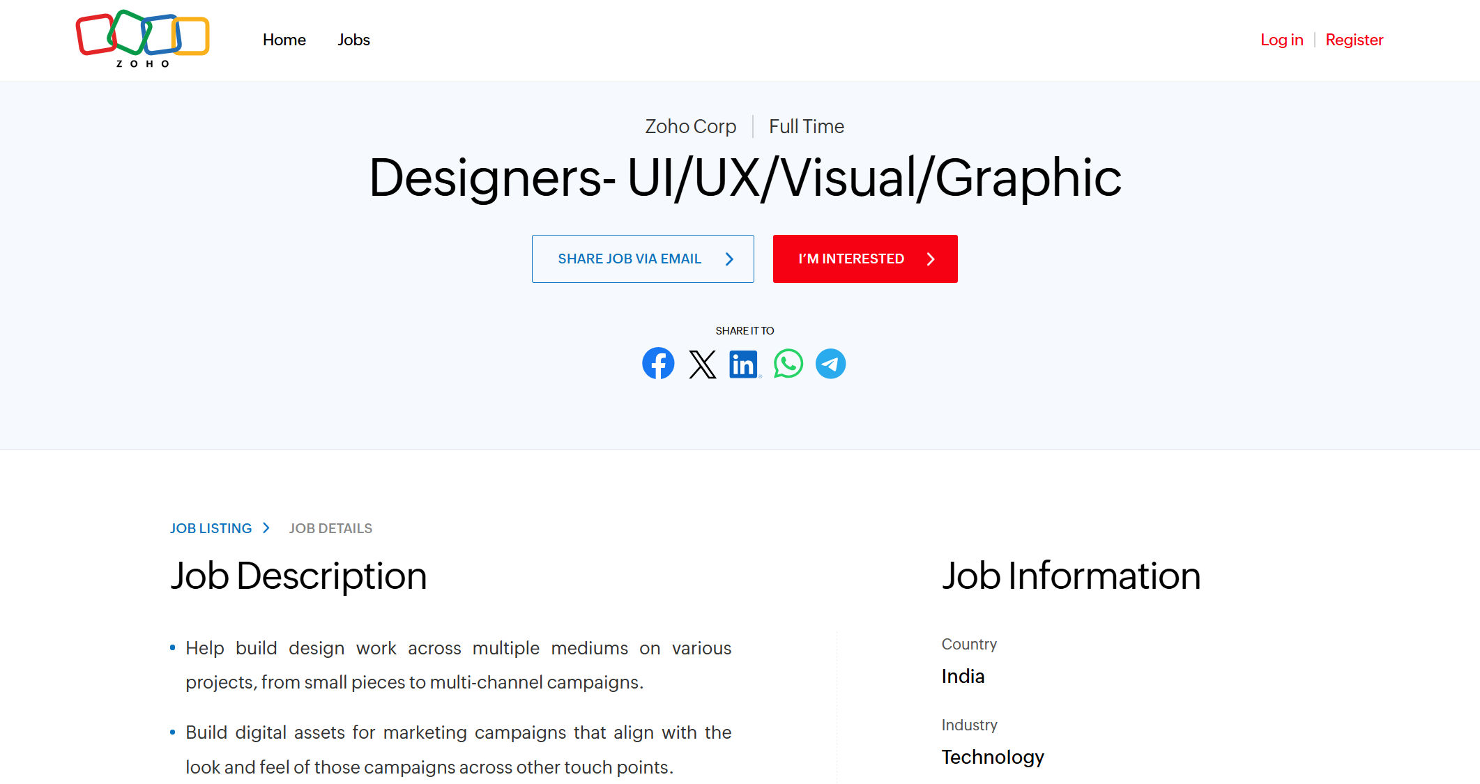 Read more about the article ZOHO is Hiring UI/UX & Graphic Designers
