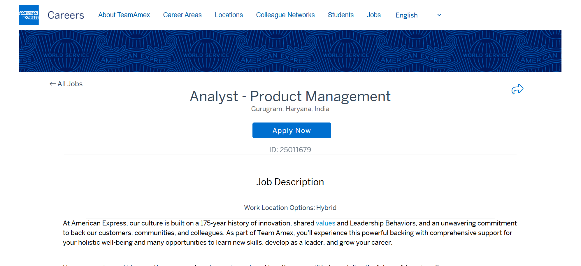 Read more about the article American Express is Hiring Product Analysts